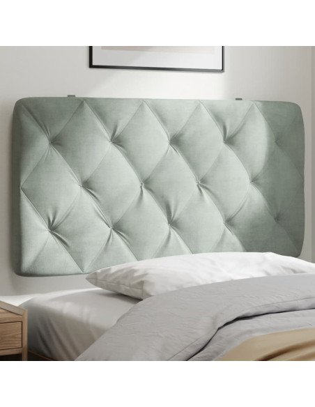 Cuscino testiera Grigio Chiaro 100 cm in Velluto