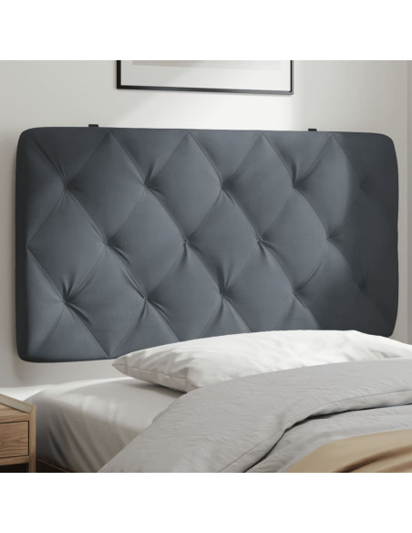 Cuscino testiera Grigio Scuro 100 cm in Velluto