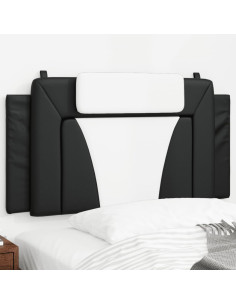 Cuscino testiera Viana Bianco e Nero 100 cm in Similpelle