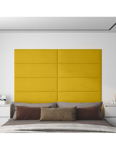 Testiera da Parete 12 pcs Giallo Velluto