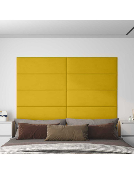 Testiera da Parete 12 pcs Giallo Velluto