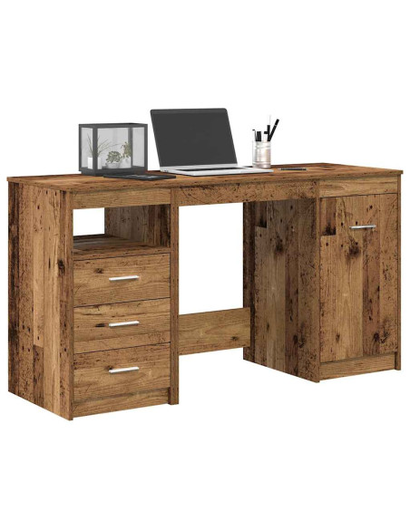 Scrivania con armadietto Legno Antico in Legno Multistrato