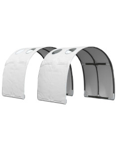 Tunnel per Letto 2 pcs Bianco 211 x 67.5 x 2 cm Poliestere