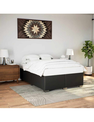 Struttura letto senza Materasso Nera in Similpelle