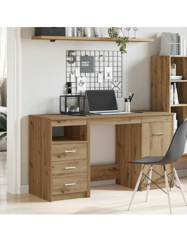 Scrivania con armadietto in Legno Multistrato Rovere Artigianale