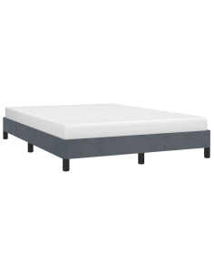 Struttura letto senza Materasso Grigio Scuro 137x190 cm Velluto integrale