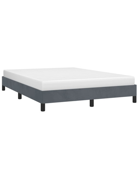 Struttura letto senza Materasso Grigio Scuro 137x190 cm Velluto integrale