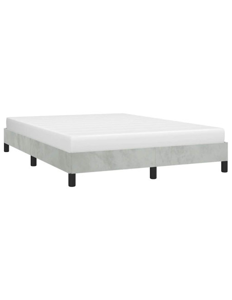 Struttura letto senza Materasso Grigio Chiaro 152x203 cm matrimoniale Velluto