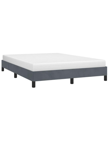 Struttura letto senza Materasso Grigio Scuro 152x203 cm matrimoniale Velluto