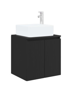 Mobile Lavabo da Parete Nero 53 x 35 x 63 cm