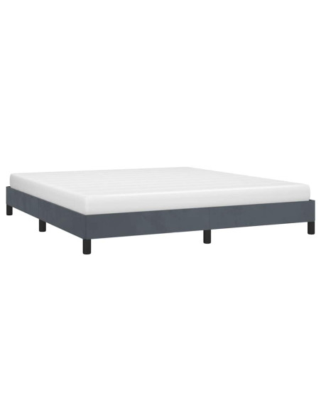 Struttura letto senza Materasso Grigio Scuro 193x203 cm matrimoniale Velluto