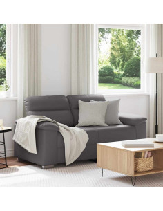 Divano a 2 posti Grigio 160x81x84 cm in Similpelle