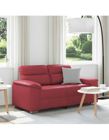 Divano a 2 posti Rosso Vino 160x81x84 cm in Similpelle