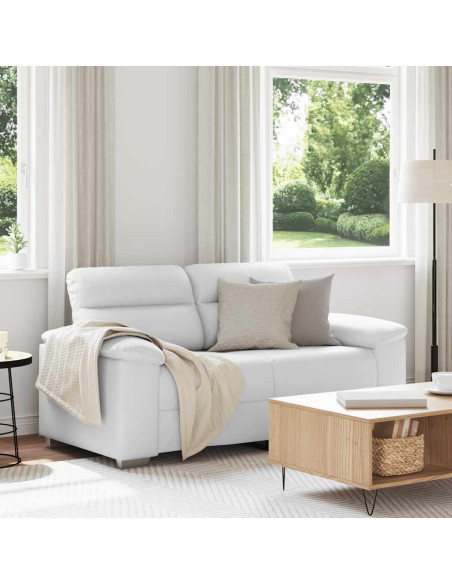 Divano a 2 posti Bianco in Similpelle 160x81x84 cm