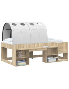 Tunnel per Letto 2 pcs Bianco 211 x 67.5 x 2 cm Poliestere 2