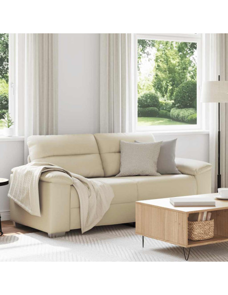 Divano a 2 posti Crema 180x81x84 cm in Similpelle