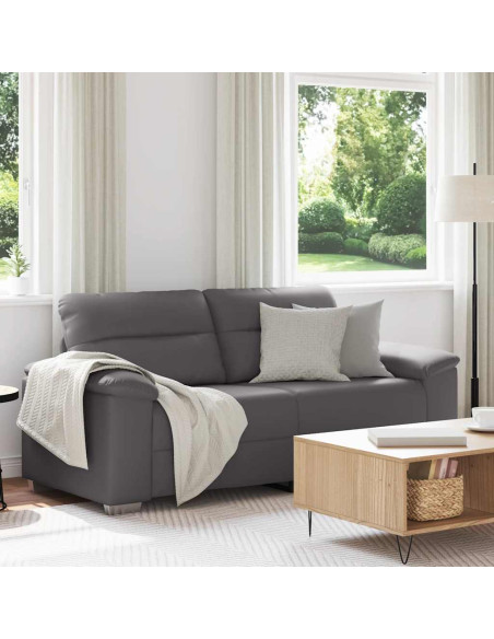 Divano a 2 posti Grigio in Similpelle 180x81x84 cm