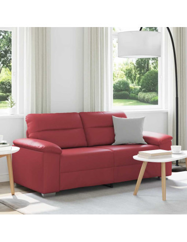 Divano a 2 posti Rosso Vino 180x81x84 cm in Similpelle