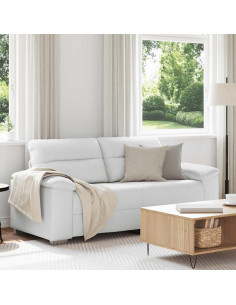 Divano a 2 posti Bianco in Similpelle 180x81x84 cm