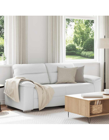 Divano a 2 posti Bianco in Similpelle 180x81x84 cm