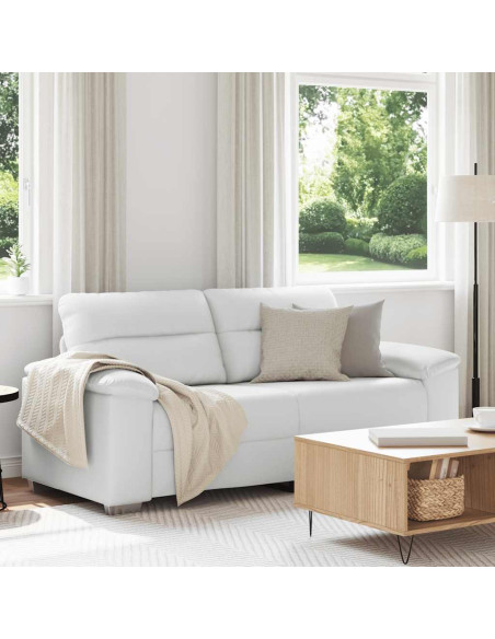 Divano a 2 posti Bianco in Similpelle 180x81x84 cm
