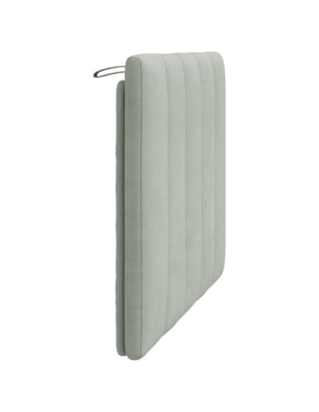Cuscino testiera Hanko Grigio Chiaro 100 cm Velluto