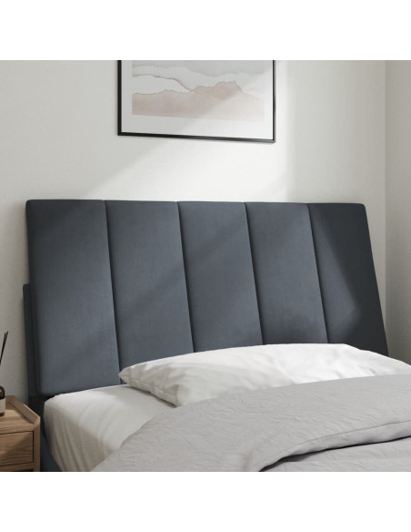 Cuscino testiera Hanko Grigio Scuro 100 cm Velluto