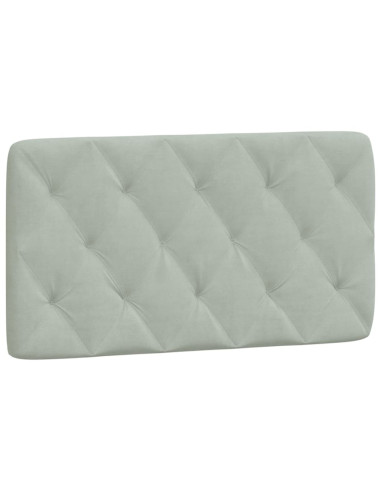 Cuscino testiera Grigio Chiaro 100 cm in Velluto