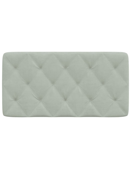 Cuscino testiera Grigio Chiaro 100 cm in Velluto
