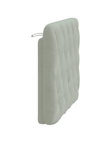 Cuscino testiera Grigio Chiaro 100 cm in Velluto