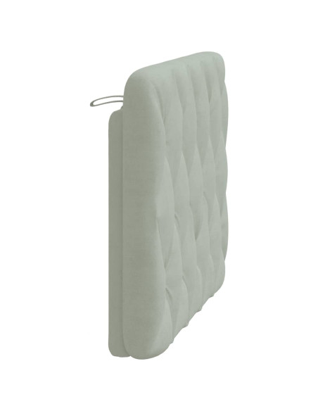 Cuscino testiera Grigio Chiaro 100 cm in Velluto
