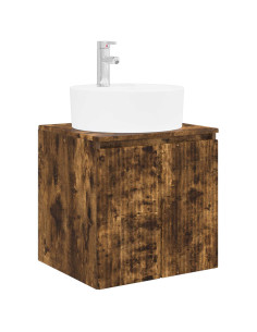 Mobile Lavabo da Parete Rovere Fumo 49,5 x 44,5 x 65 cm