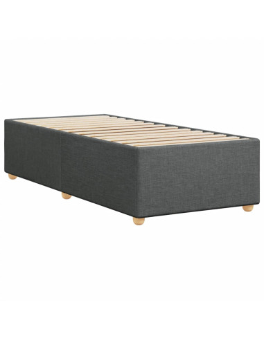 Struttura letto senza Materasso singolo Grigio Scuro in Tessuto