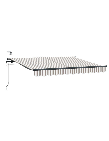 Tessuto per Tenda Grigio chiaro e bianco 300 x 250 cm