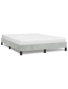 Struttura letto senza Materasso Grigio Chiaro 137x190 cm Velluto integrale 2