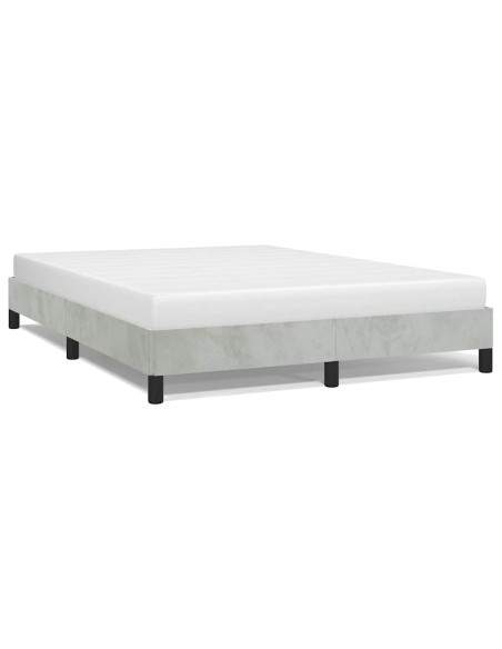 Struttura letto senza Materasso Grigio Chiaro 137x190 cm Velluto integrale