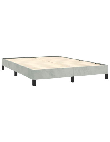 Struttura letto senza Materasso Grigio Chiaro 137x190 cm Velluto integrale