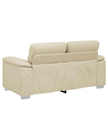 Divano a 2 posti Crema 160x81x84 cm in Similpelle