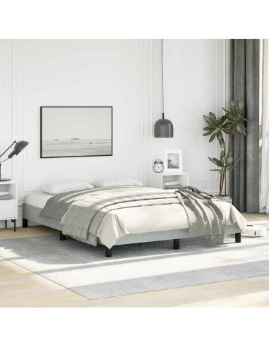 Struttura letto senza Materasso Grigio Chiaro 137x190 cm Velluto integrale