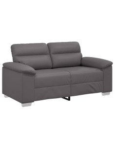 Divano a 2 posti Grigio 160x81x84 cm in Similpelle 2