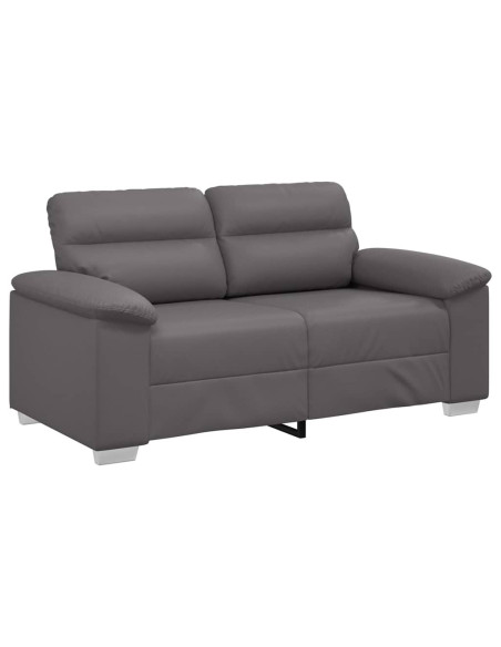 Divano a 2 posti Grigio 160x81x84 cm in Similpelle