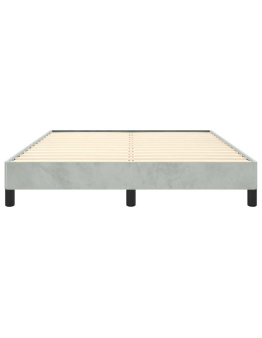 Struttura letto senza Materasso Grigio Chiaro 137x190 cm Velluto integrale