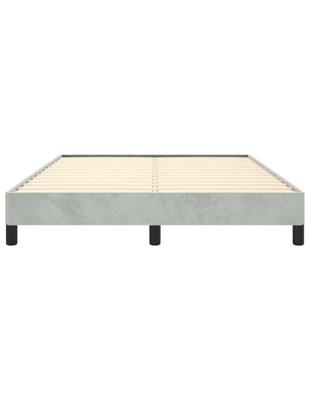 Struttura letto senza Materasso Grigio Chiaro 137x190 cm Velluto integrale