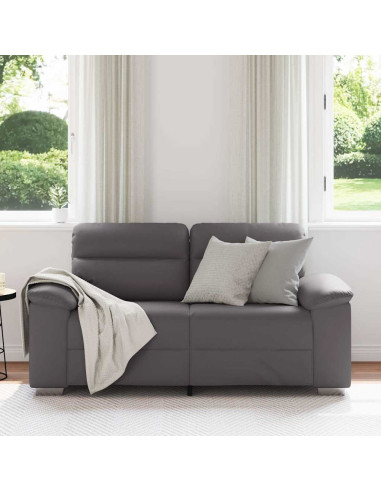Divano a 2 posti Grigio 160x81x84 cm in Similpelle