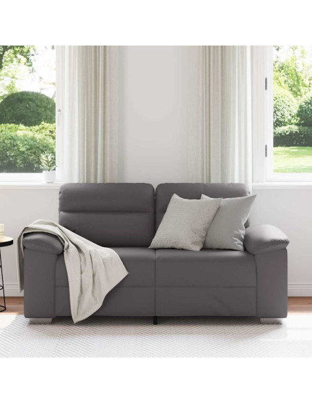 Divano a 2 posti Grigio 160x81x84 cm in Similpelle