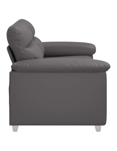 Divano a 2 posti Grigio 160x81x84 cm in Similpelle