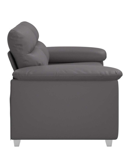 Divano a 2 posti Grigio 160x81x84 cm in Similpelle
