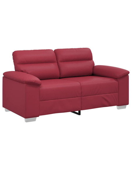 Divano a 2 posti Rosso Vino 160x81x84 cm in Similpelle
