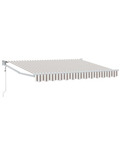 Tettuccio Elettrico Retrattile Grigio chiaro e bianco 3 x 2,5 m
