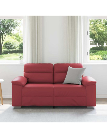 Divano a 2 posti Rosso Vino 160x81x84 cm in Similpelle